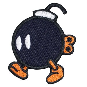 Boom Iron-On Patch, Embroidered Bomb Applique