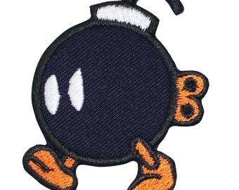 Boom Iron-On Patch, Embroidered Bomb Applique