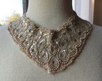 REDUCED Victorian pearl sequin ladies collar