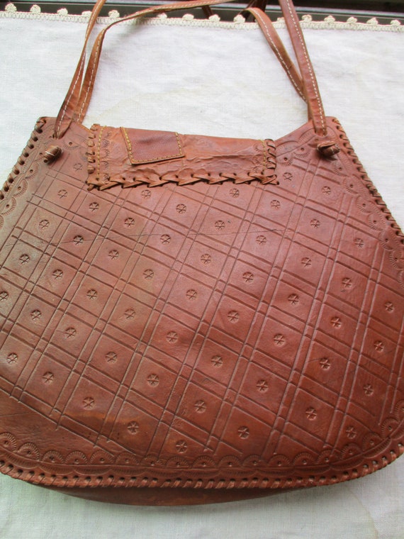 Tex-Mex hand tooled leather handbag - image 5