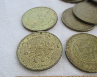 vintage Chuck E Cheese tokens