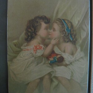 Victorian Girls print on cardboard