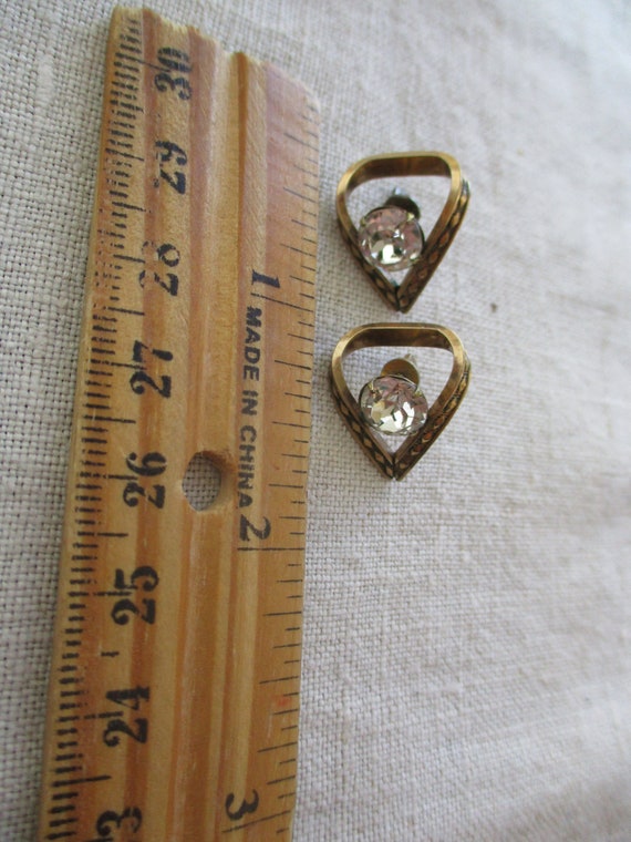 Deco style screwback earrings - image 1