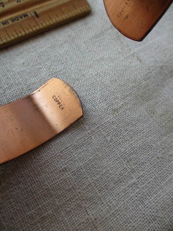 solid copper wrist cuff bracelet - image 4