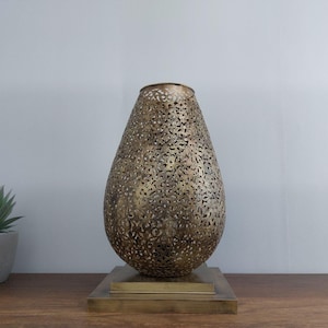 Solid Brass Table Lamp made by hand for bedroom and living room