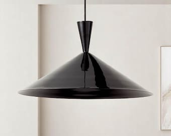 Moderne zwarte kegelhanglamp – Minimalistische plafondlamp voor eetkamer en woonkamer