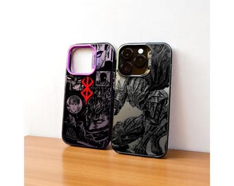 Dark Swordsman Style Phone Case, Candy Matte Shockproof iPhone Cover, Gothic Anime-Inspired Gift for Fans