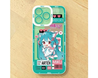 Funda para teléfono Hatsune Miku, funda de silicona suave, funda protectora trasera, regalo para ella.