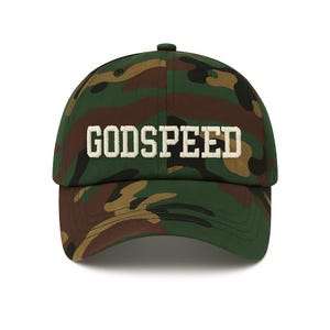 Gorra bordada con camuflaje de roble musgoso GODSPEED, gorra de camionero vintage sin estructura, gorra de camuflaje ajustable, regalo de caza al aire libre para él
