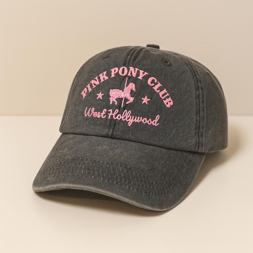 Pink Pony Club Embroidered Hat - Custom Baseball Cap for Horse Lovers - Multiple Colors & Styles - Cute Equestrian Gift