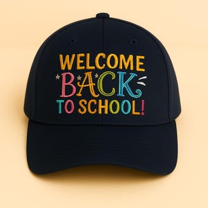 QIZYOQA Welcome Back to School Hat - Quick Dry Trucker Cap for Men & Women, Mesh Back Baseball Hat, First Day Teacher Hat, School Gift