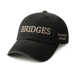 BRIDGES Death Stranding Embroidered Hat, Washed Black Gamer Cap, Keep on Keeping On Quote Hat, Gaming Gift for Him, Geek Dad Cap USA