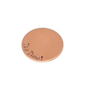 copper golf ball marker - handmade and hand stamped - NiciArt - pun golf gift - funny gift for golfer