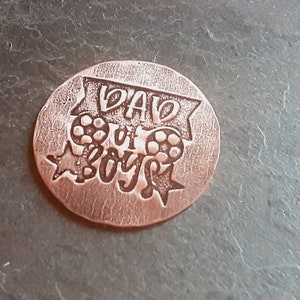 Copper golf ball marker for dad - handmade - Dad of boys golfing gift - fathers day gift