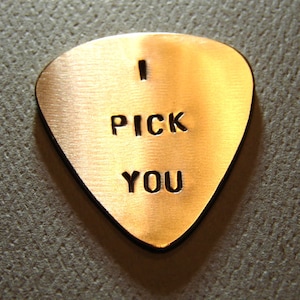 Bronze Guitar Pick Handmade with I Pick You Custom Guitar Pick GP009 image 6