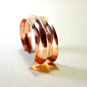 Custom Double Anticlastic Copper Cuff Bracelet with Modern Taper BR308 image 4