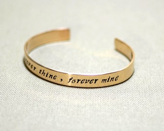 Forever Thine Forever Mine Bronze Cuff Bracelet - BR479