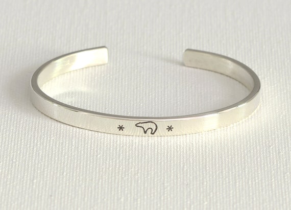 Sterling silver mama shop bear bracelet