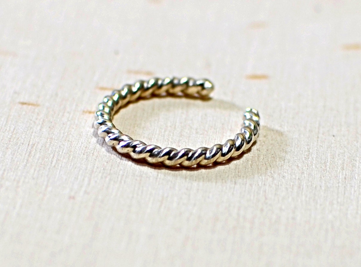 Sterling Silver Twisted Wire Toe Ring - Solid 925 TR231 - Etsy