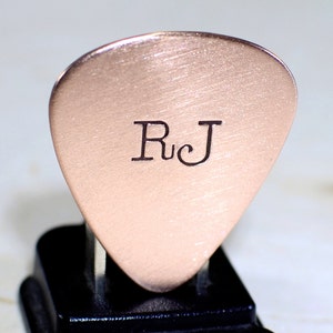 Personalized Copper Guitar Pick with Initials or Custom Monograms GP382 image 2