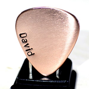 Personalized Copper Guitar Pick with Name Down the Side for Rocking Out a Custom Statement - GP292