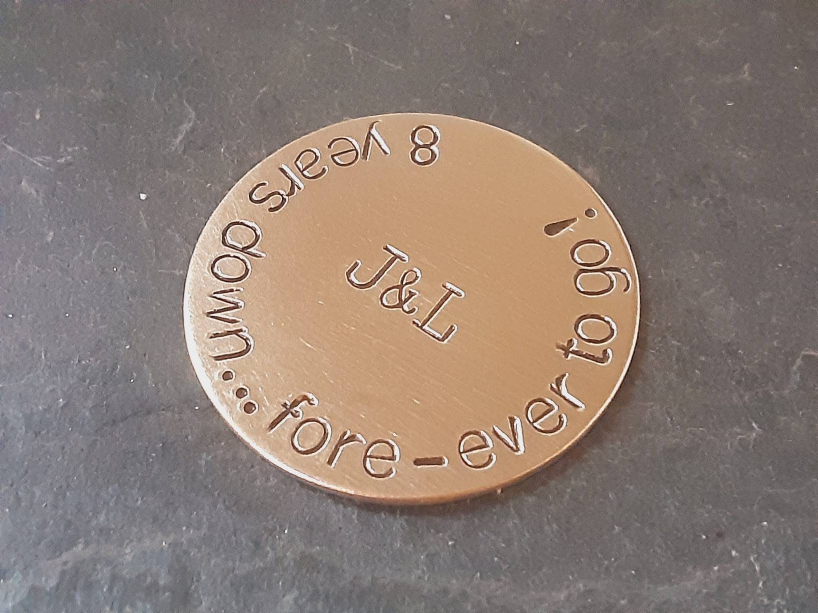 Initialed Bronze Golf Ball Marker