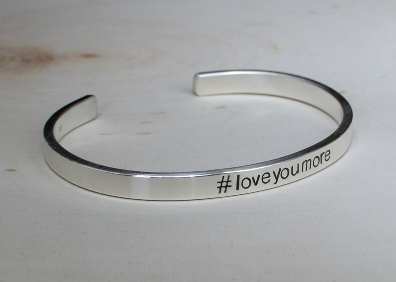Hashtag Bracelet in Sterling Silver for You to Personalize Etsy