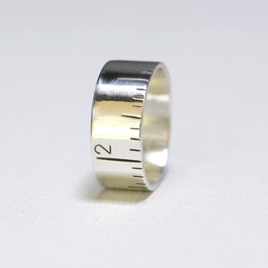 Ruler Ring in Sterling Silver – Measuring Stick Fitted Ring - Etsy