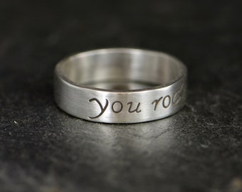 You Rock Inspirational Ring in Sterling Silver