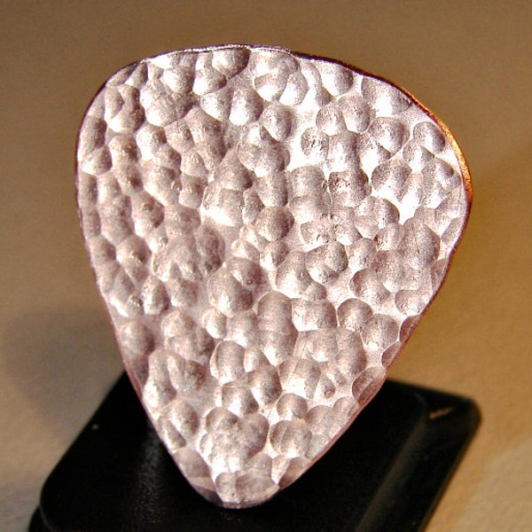 Hammered Copper Guitar Pick with Angry Punk Texture - GP917