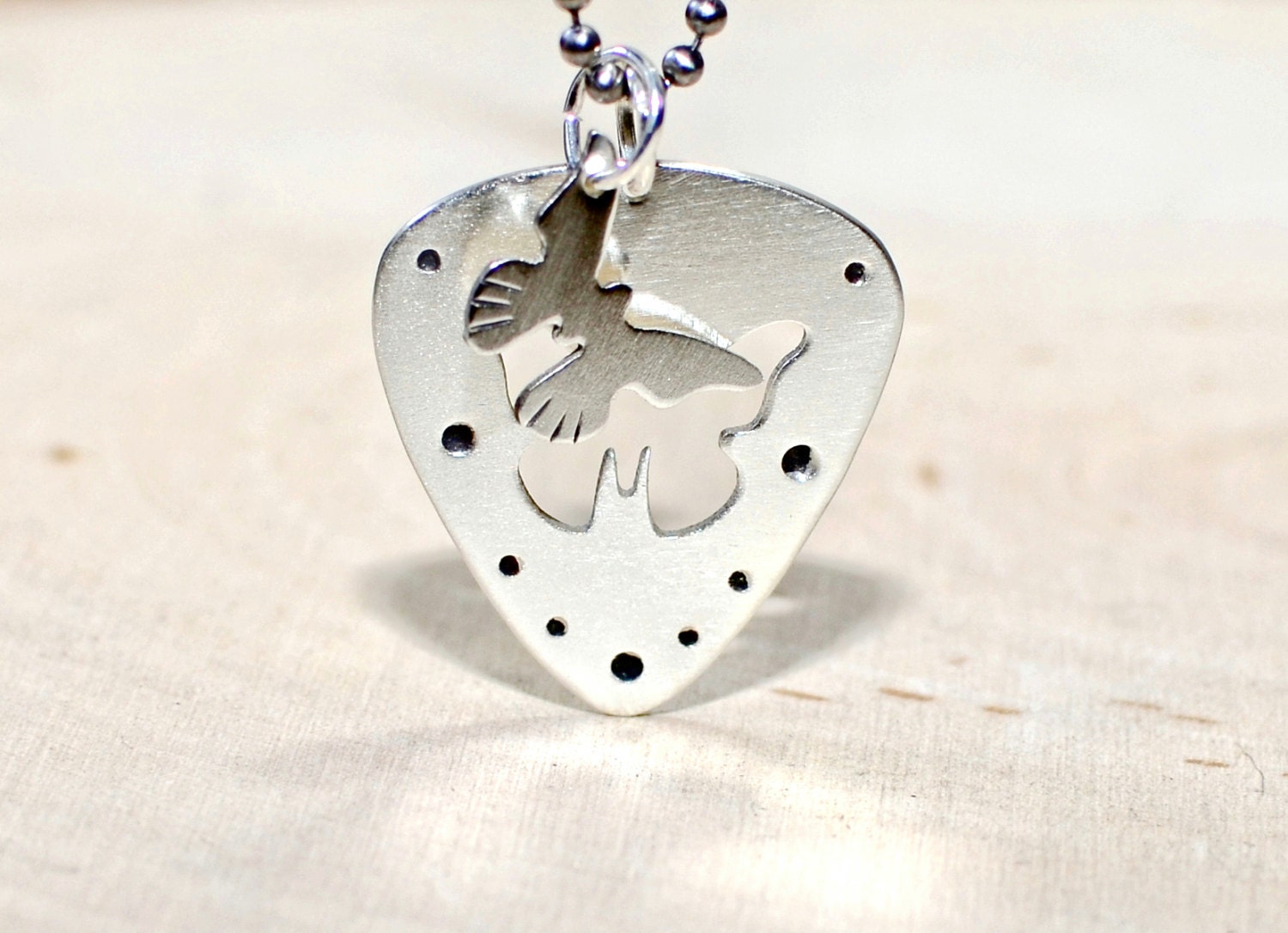 Sterling Silver Butterfly Cut Out Necklace Sawed Entirely by