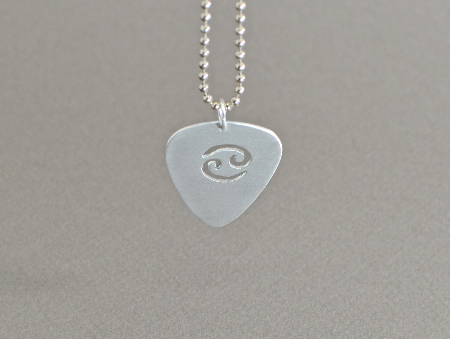 Sterling guitar pick pendant with personalized horoscope sign Etsy