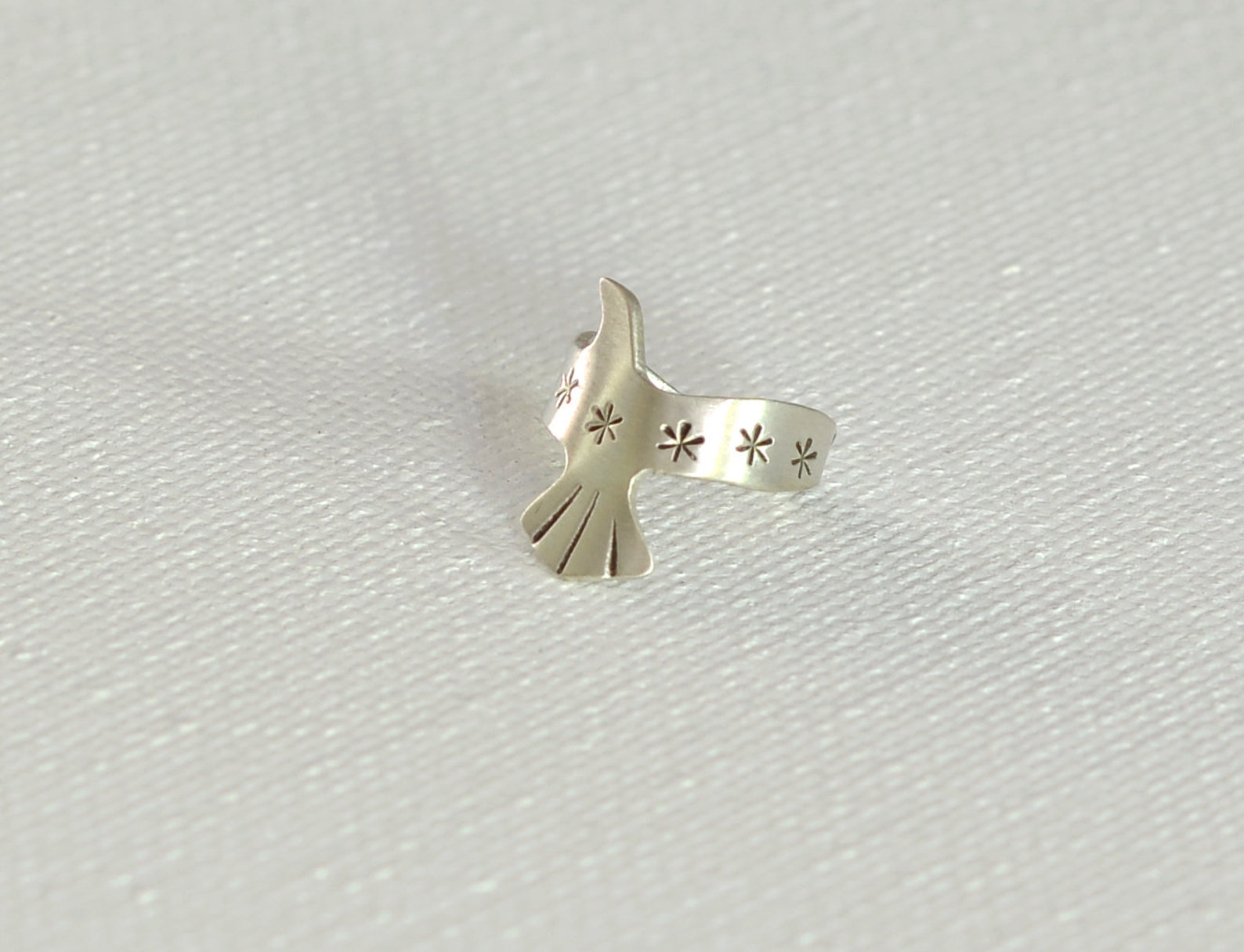 Silver Bird Ear Cuff Silver Ear Cuff Ear Wrap No Hole Etsy