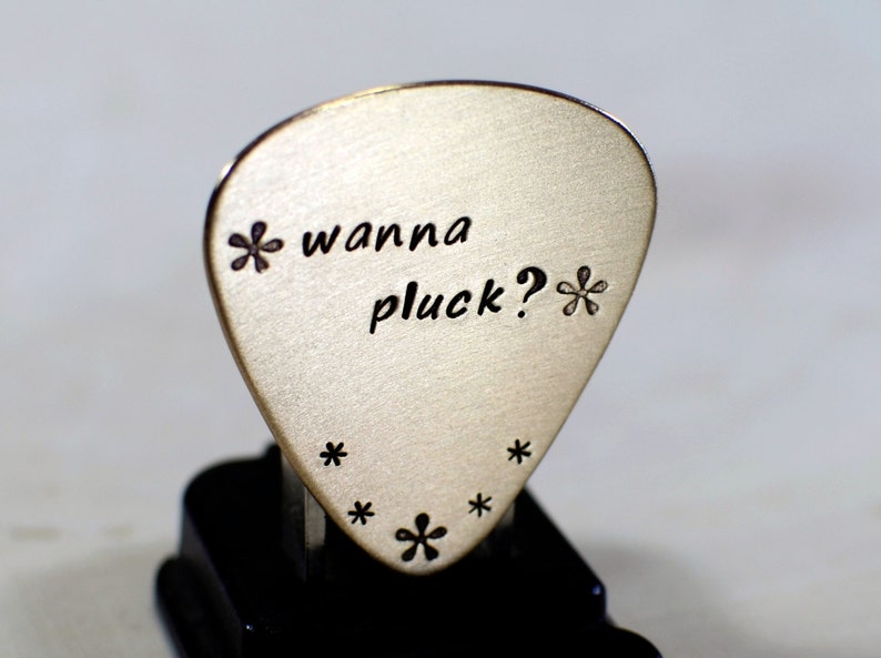 Bronze Guitar Pick Do You Wanna Pluck GP300 image 2