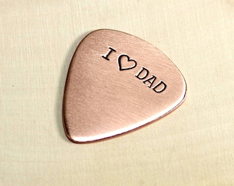 Copper guitar pick for dads and fathers day - BR837