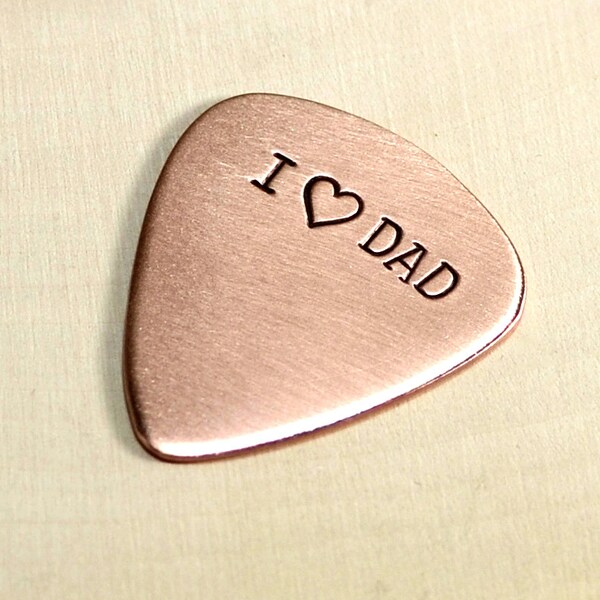 Copper guitar pick for dads and fathers day - BR837