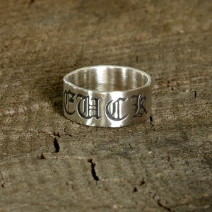Fu@k Off Sterling Silver Ring for going Medieval