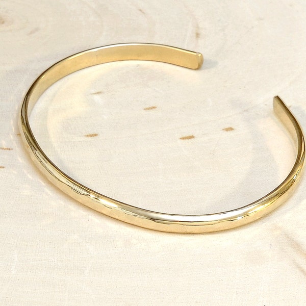 Hammered Gold Cuff Etsy