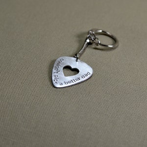 Dad sterling silver guitar pick keychain image 4