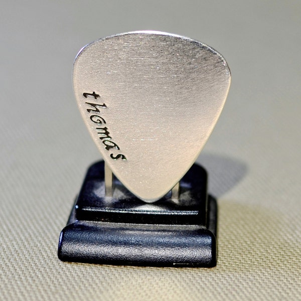 Custom Sterling Silver Guitar Pick – Personalized, Playable, Anniversary Gift