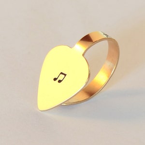 Bronze Thumb Pick with Music Note or Personalized Finger Pick - TP204