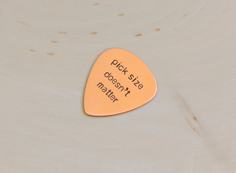 Copper Guitar Pick With Pick Size Doesn't Matter for the Etsy