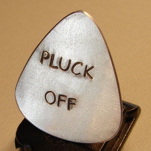 Pluck Off Guitar Pick Handmade from Aluminum