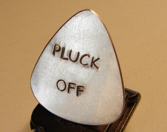 Pluck Off Guitar Pick Handmade from Aluminum