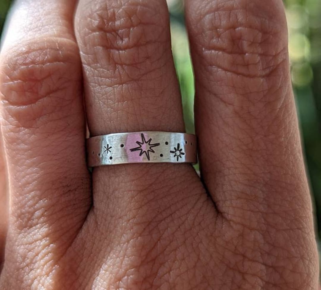 Handmade Sterling Silver Celestial Ring: Star Stacking Band - Etsy