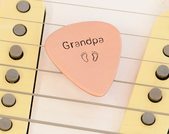 Copper Guitar Pick for a Rocking Grandpa