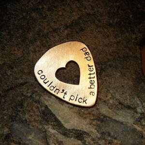 bronze guitar pick for dad perfect playable gift for dad image 2