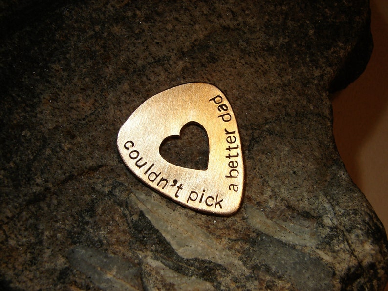 bronze guitar pick for dad perfect playable gift for dad image 2