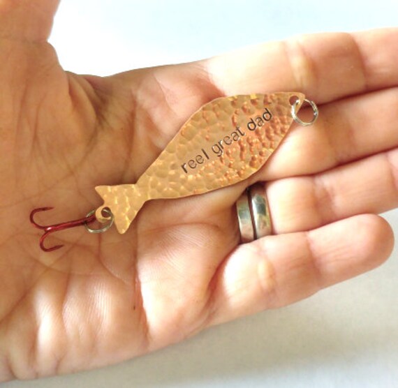 Bronze Fishing Lure for Father's Day Hammered With Mirror Finish -   Canada