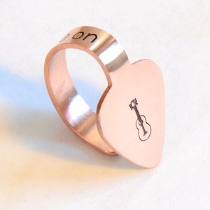 Copper Thumb Pick with You Tune Me On – Custom Finger Guitar Picks - TP302